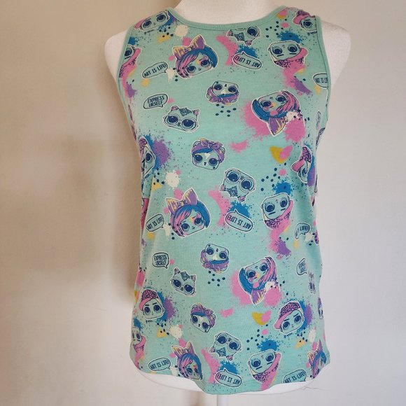 LOL SURPRISE JUNIOR SIZE TANK TOP - SIZE XL 14-16 - COLOR = MINT HEATHER - Picture 1 of 5